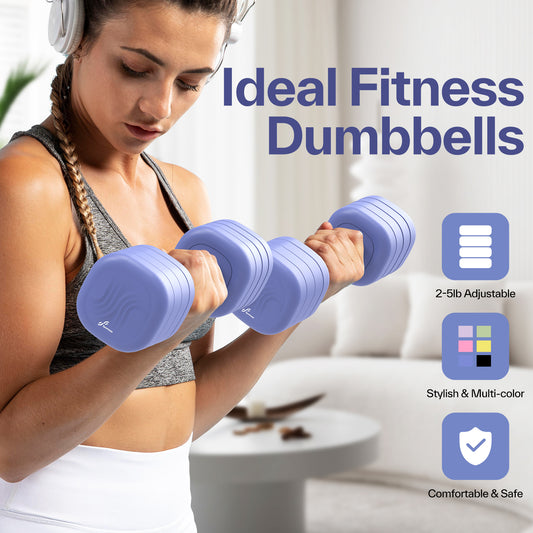 Sportneer Quick-Adjust Dumbbell Set 5LB