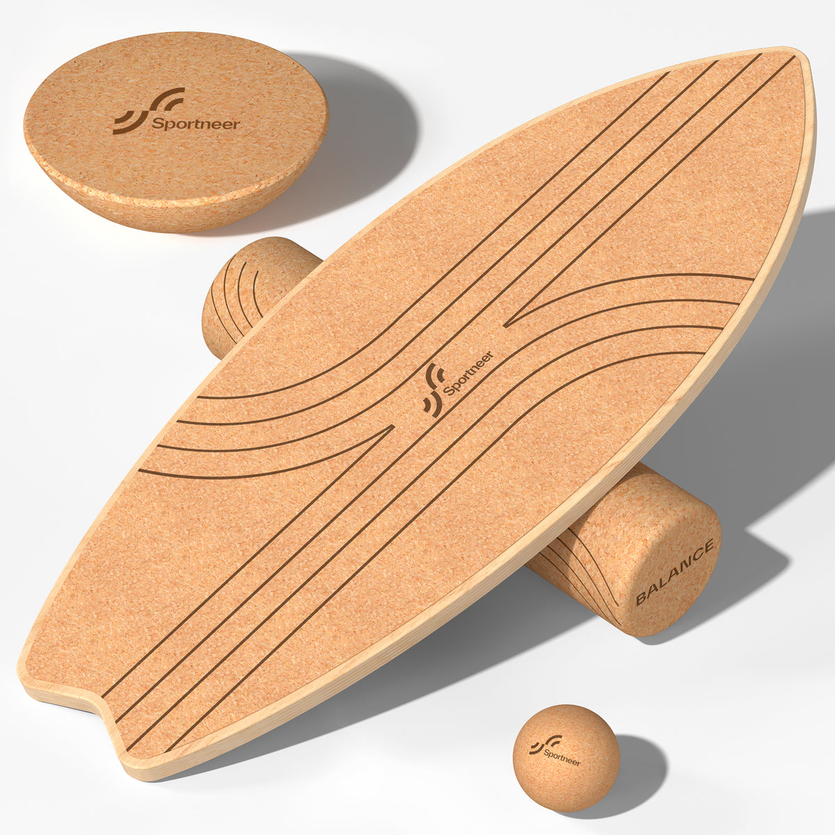 Sportneer Cork Surf Balance Board