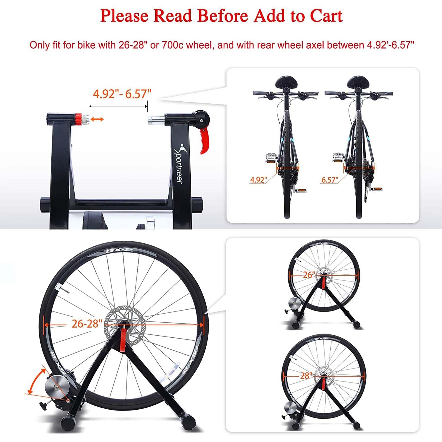 Sportneer Magnetic Stationary Bicycle Exercise Stand