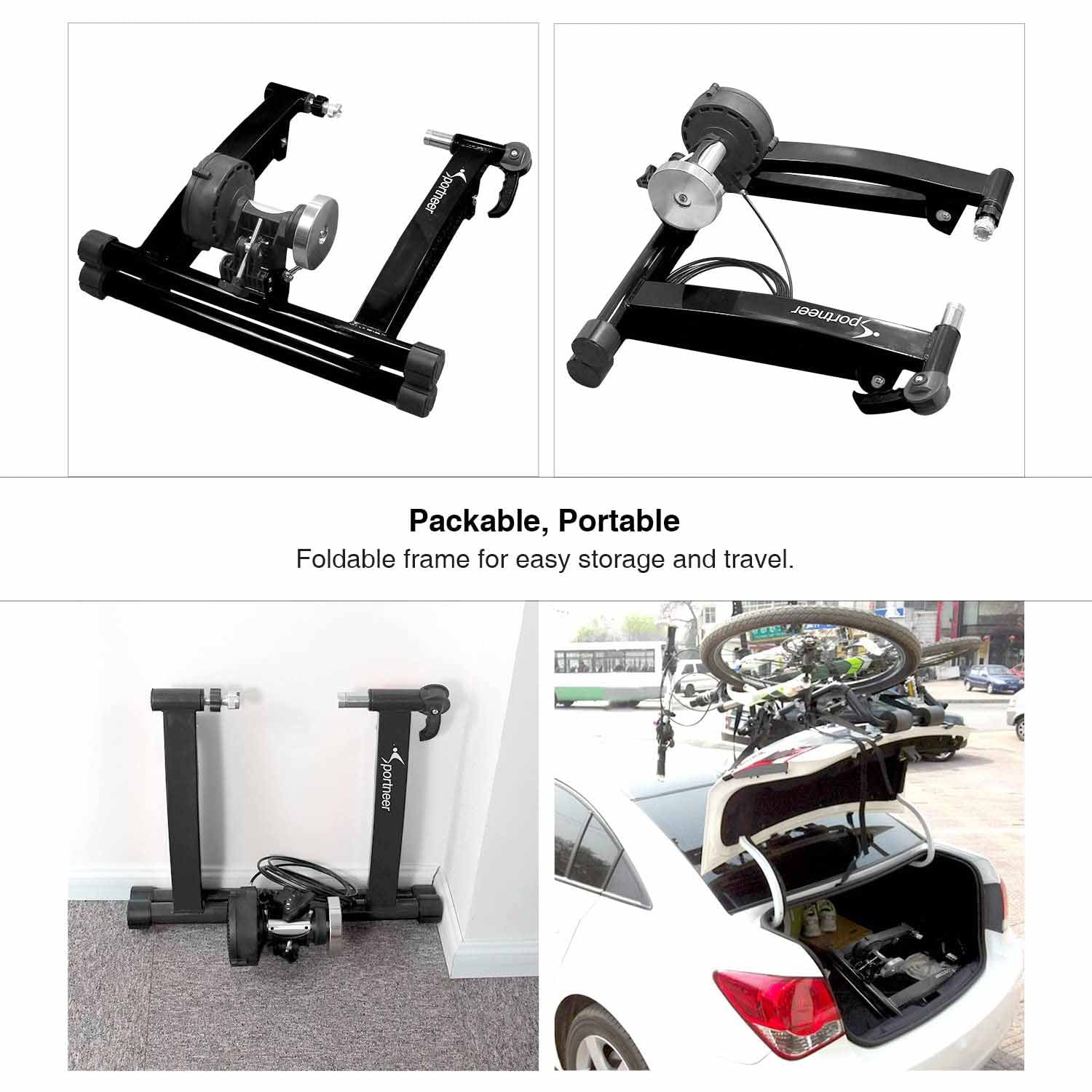 Sportneer steel fluid discount indoor bicycle exercise stand